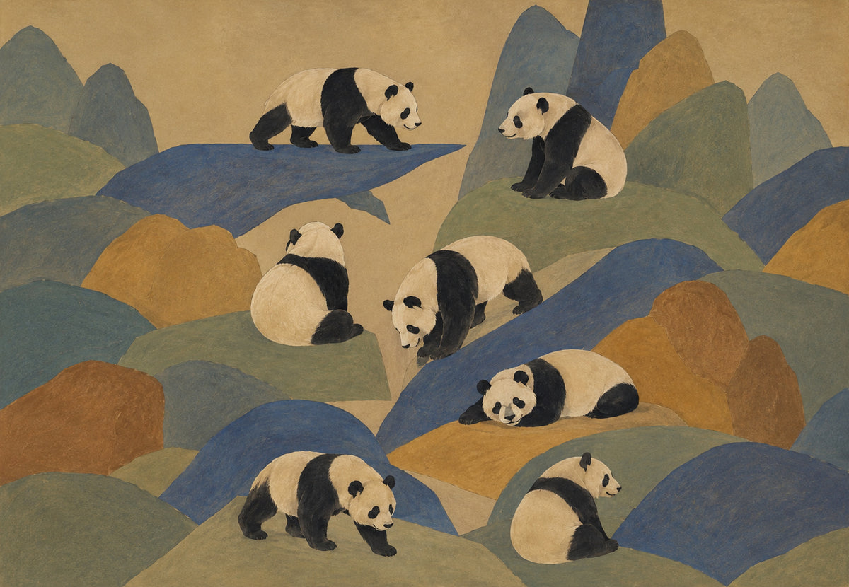 Pandas der Berge (Querformat)
