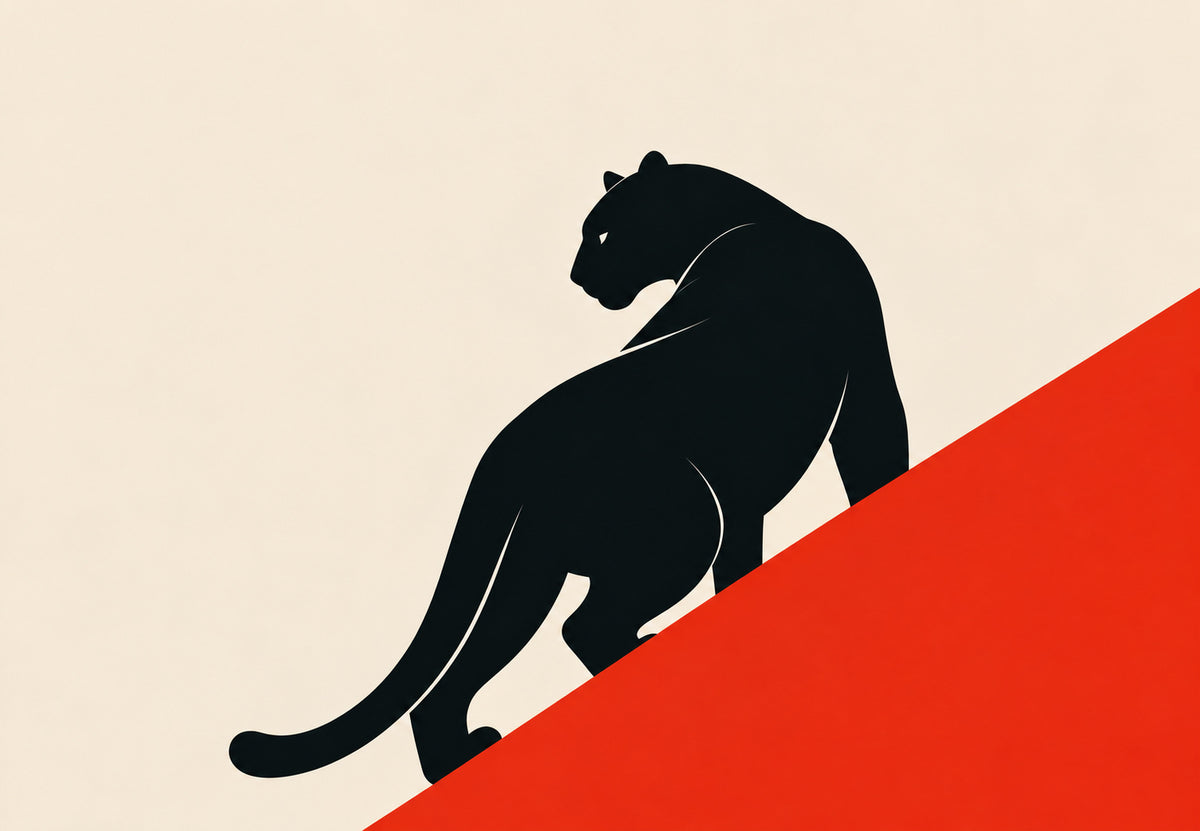 Pantera nera e il triangolo rosso (Orizzontale)