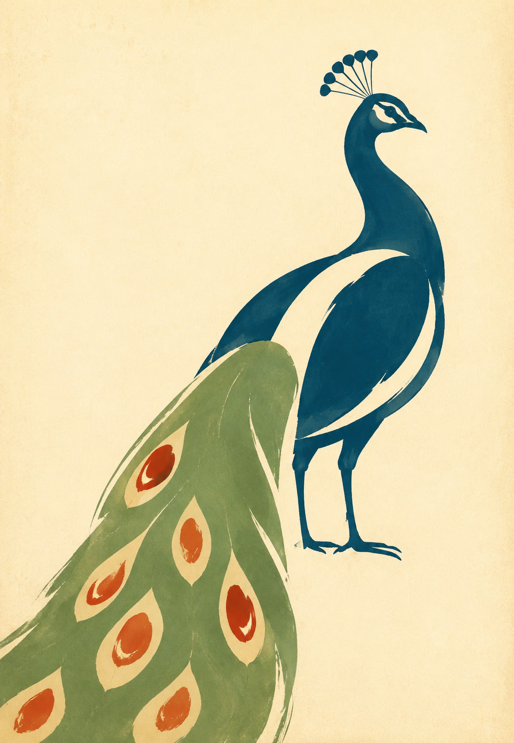 Blauer und grüner Pfau