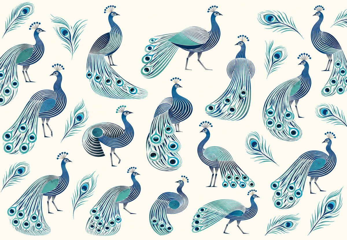 Peacocks on Parade (Landscape)