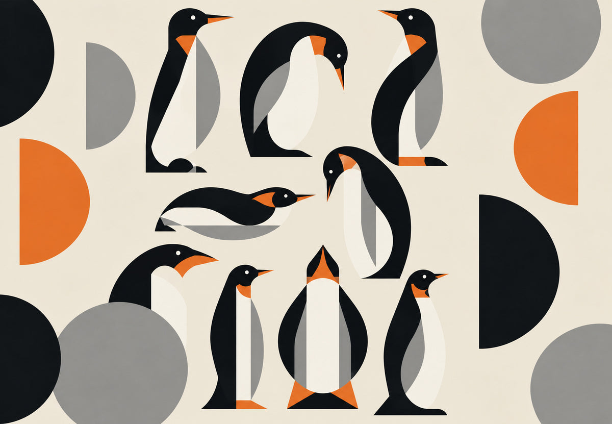 Pinguinparade (Querformat)
