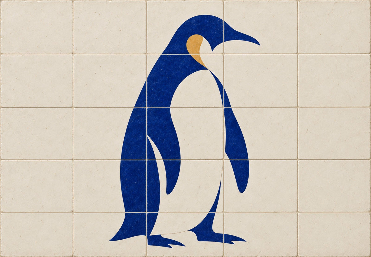 Pingüino de azulejos (Horizontal)