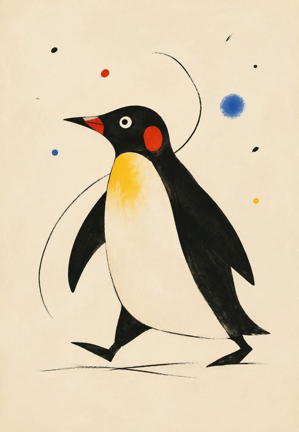 Pinguin auf einem Spaziergang