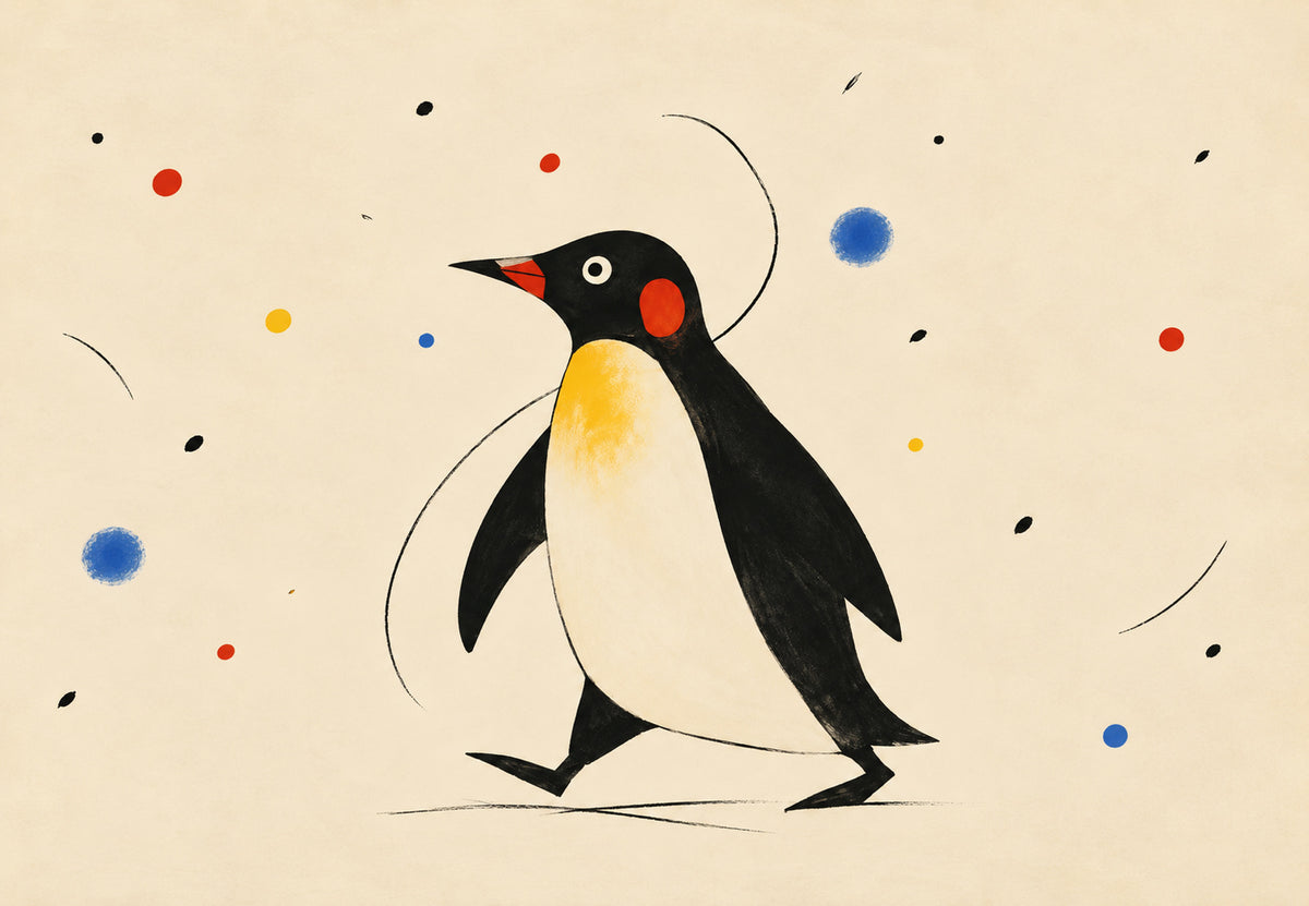 Penguin on a Stroll (Landscape)