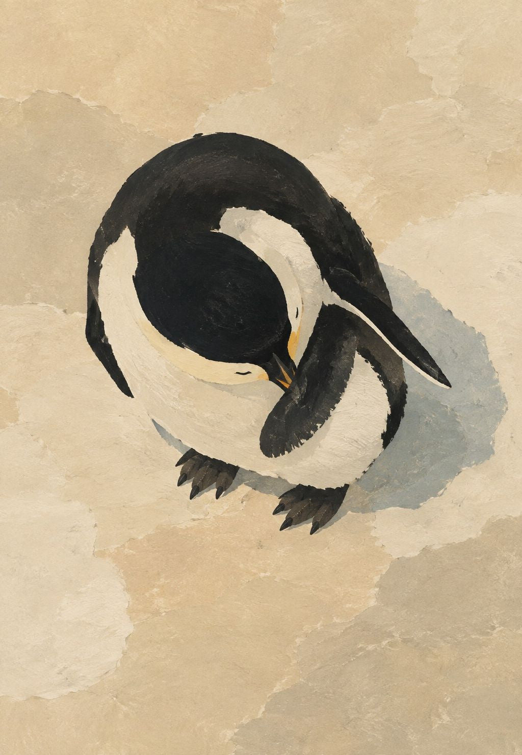 Schlafender Pinguin
