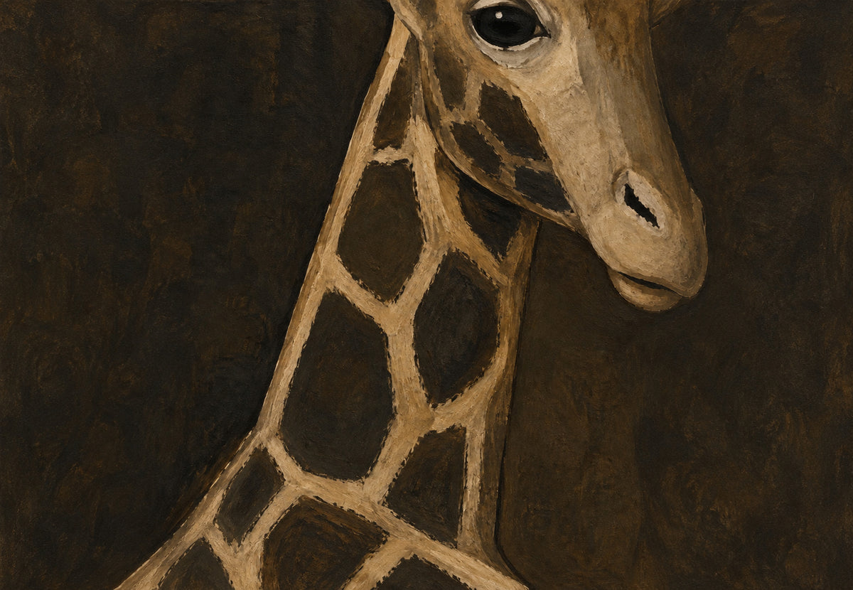 Close-up Portrait of a Giraffe (Landscape)