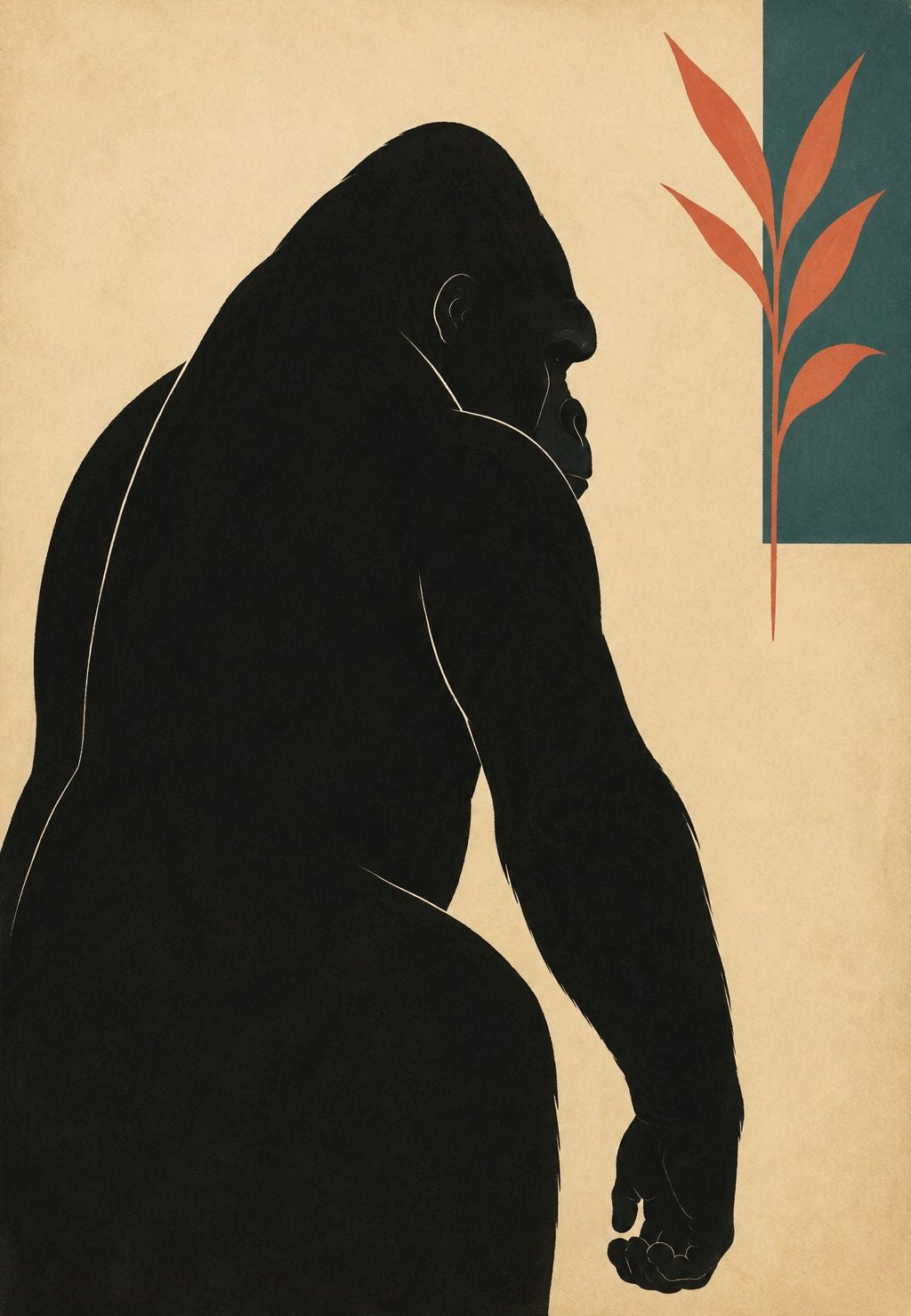 Gorillaprofiel en koraaltak