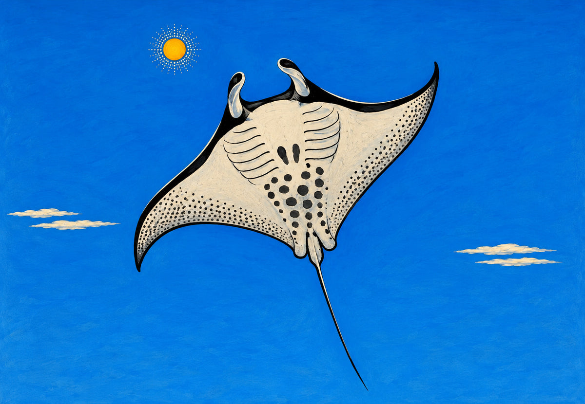 Mantarochen in der Sonne (Querformat)