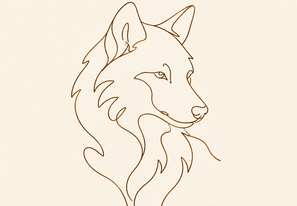Blick des Wolfs (Querformat)