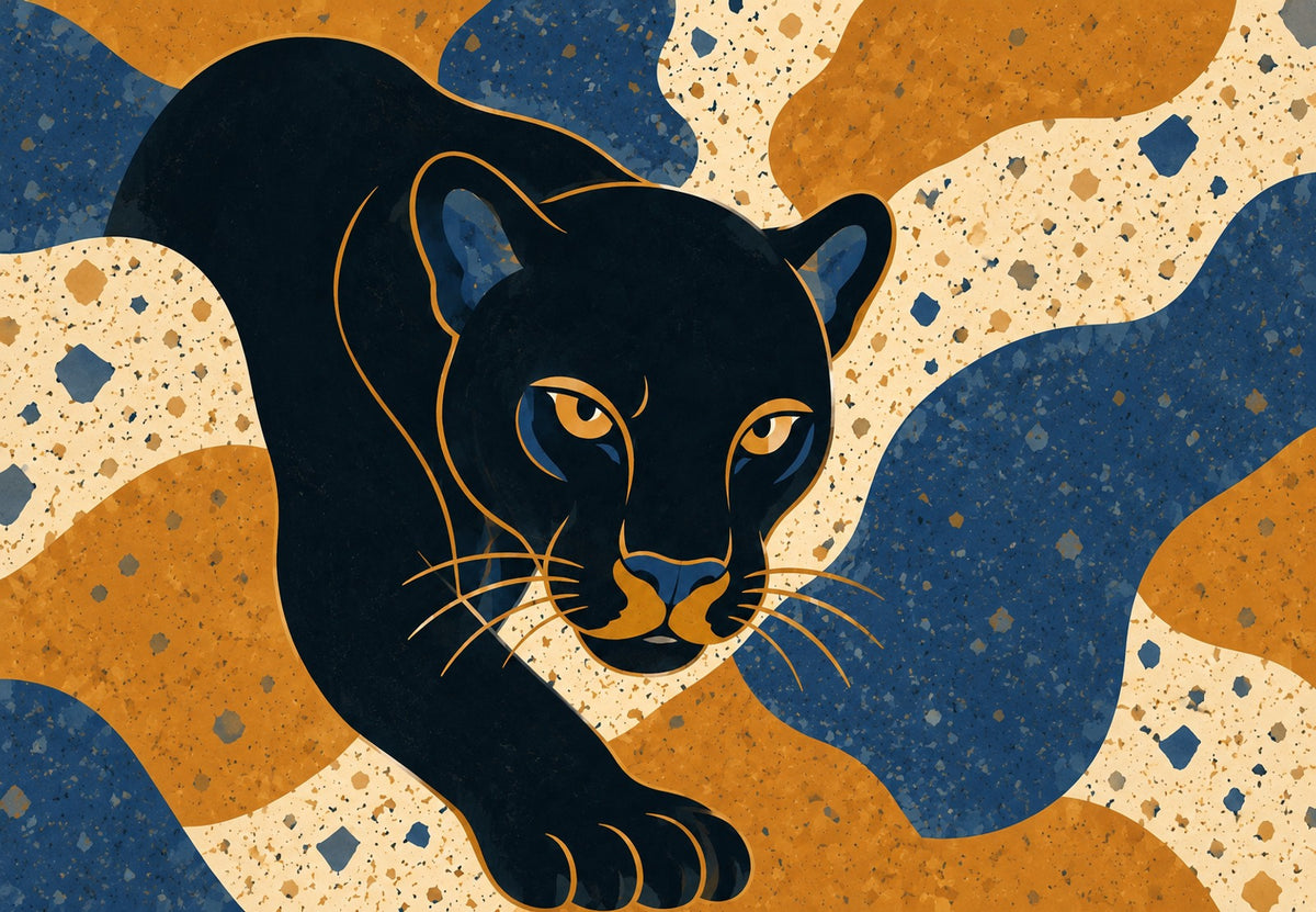 Blick des schwarzen Panthers (Querformat)