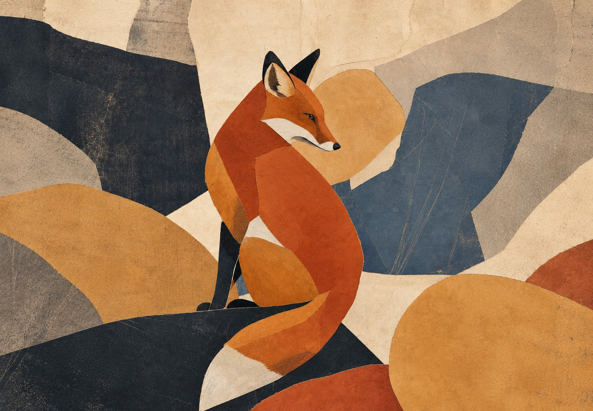 Fuchs auf der Lauer (Querformat)