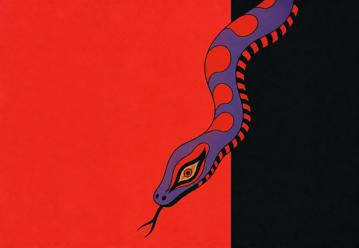 Purple Serpent with a Fiery Eye (Landscape)