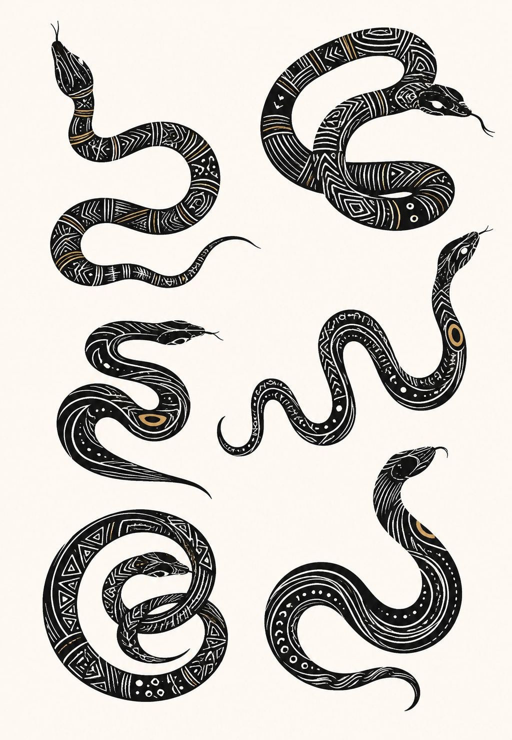 Serpenti in bianco e nero