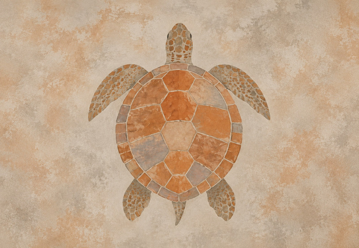 Schildkröte aus Ton (Querformat)