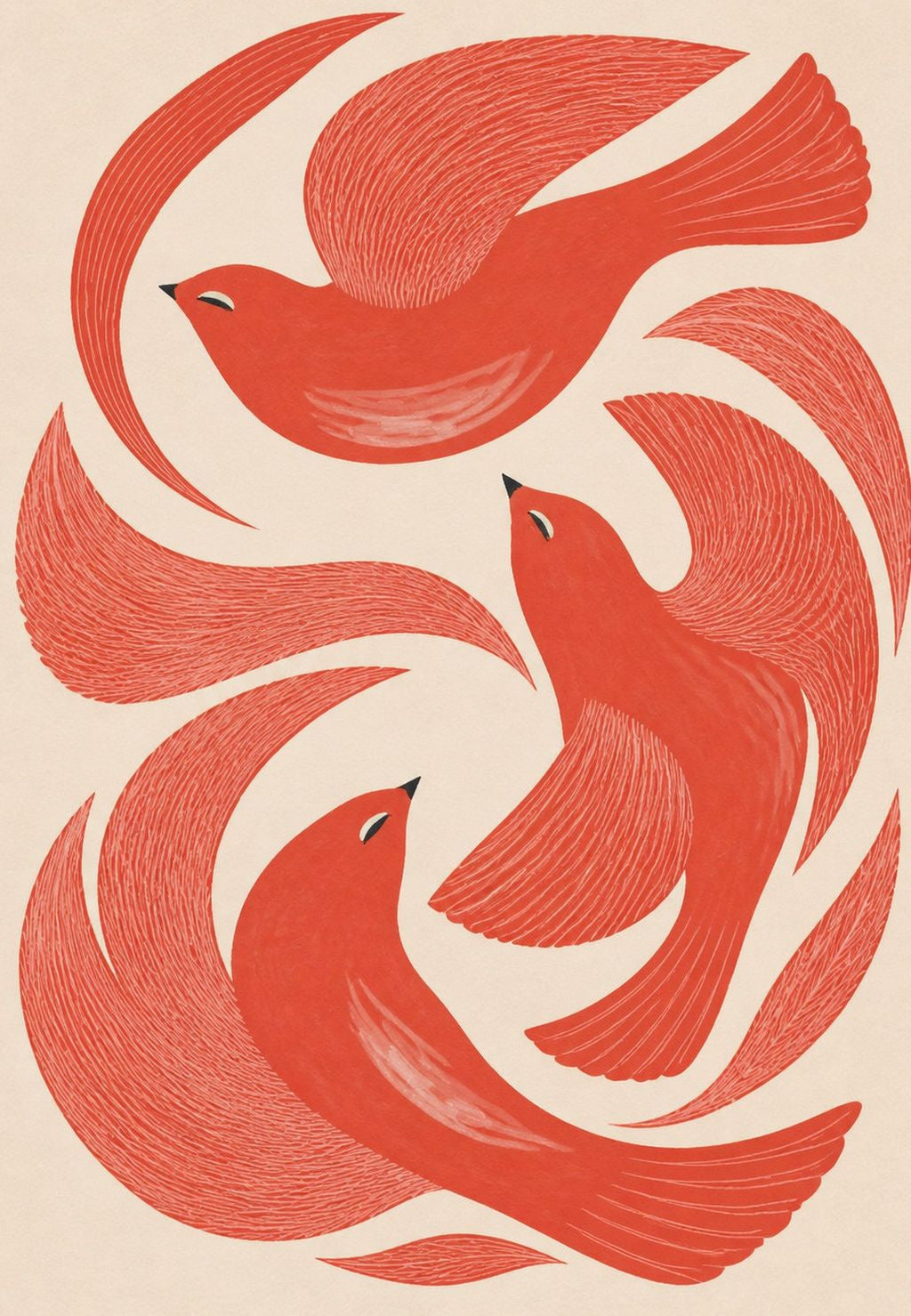 Whirl of Red Birds