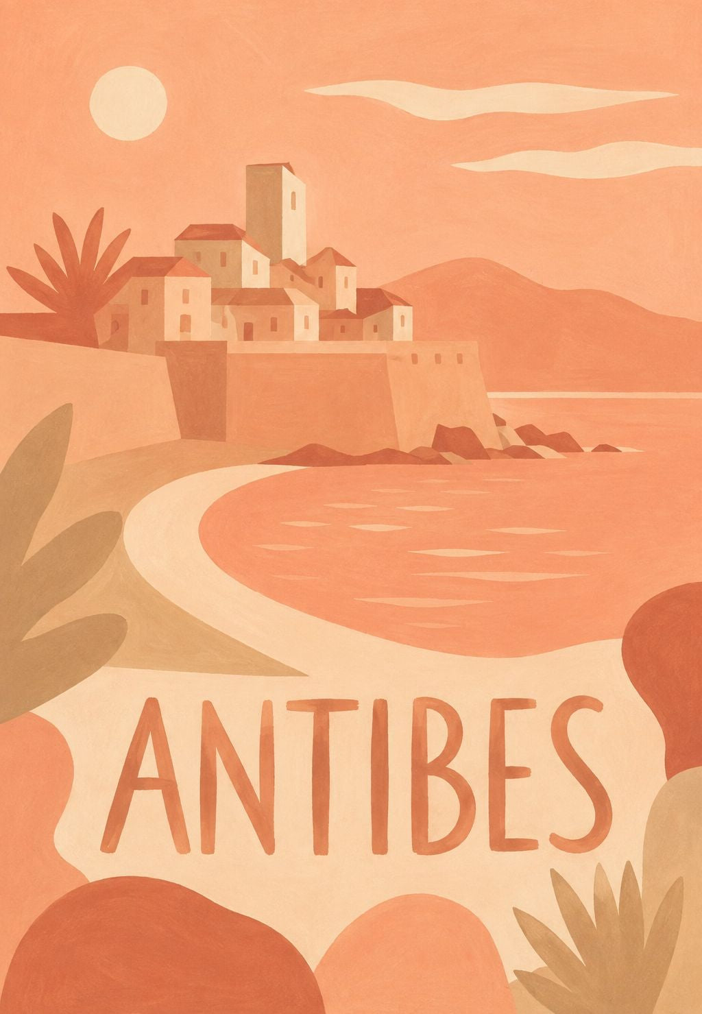 Antibes - Gamla stan ovanför viken