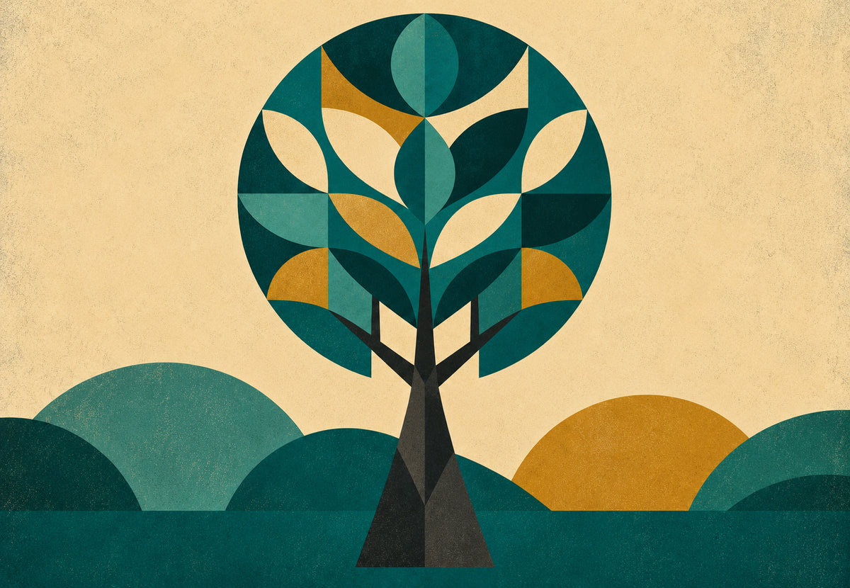 Der Baum in Kreisen (Querformat)