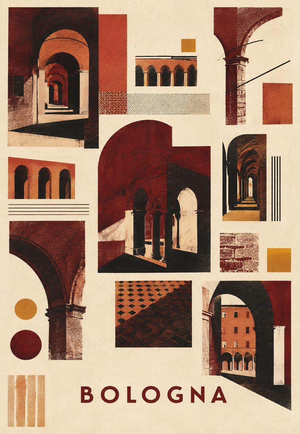 Arcades de brique rouge