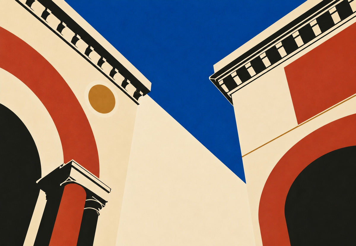 Red Arches Under the Blue Sky (Landscape)