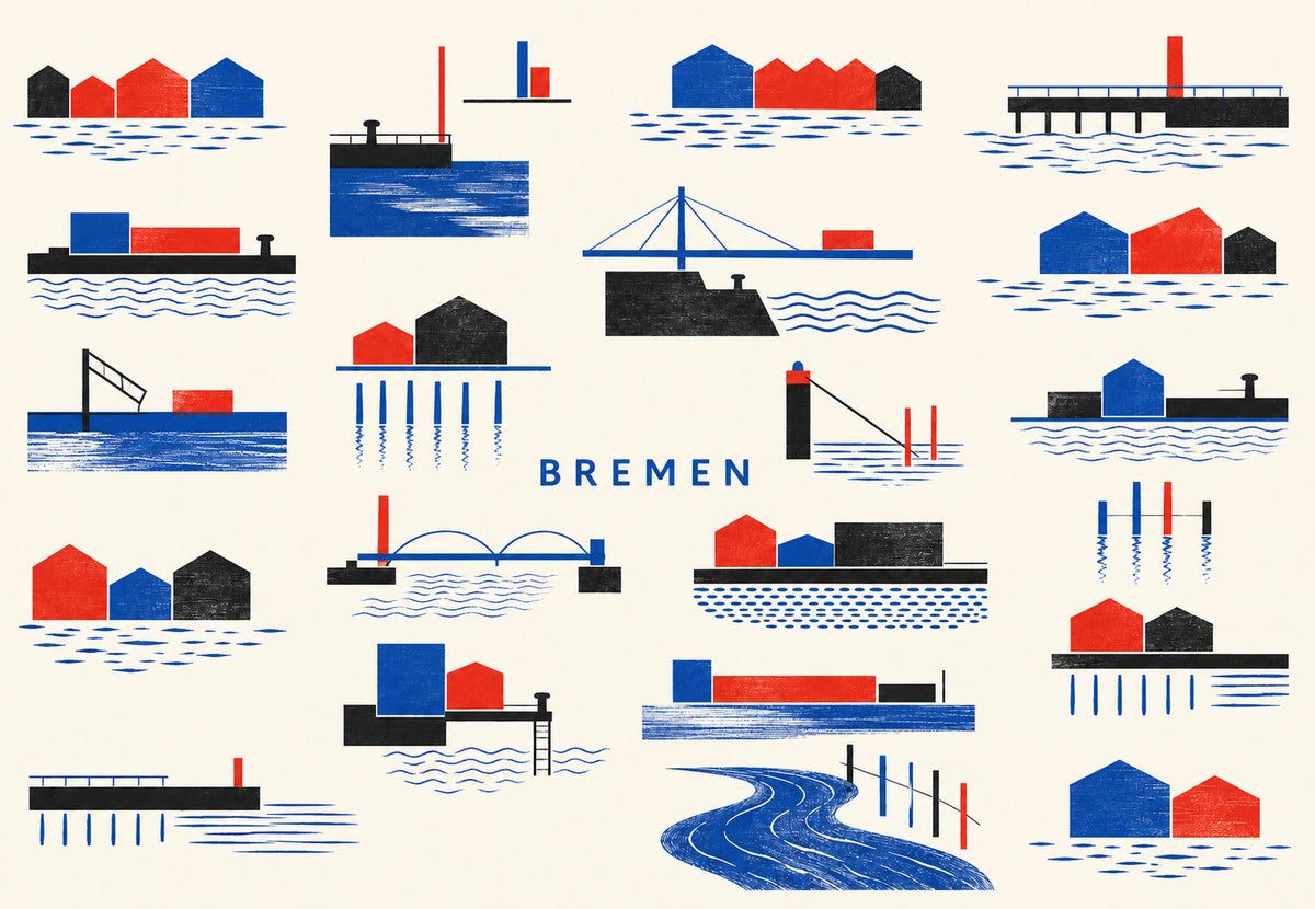 Bremen am Wasser (Querformat)