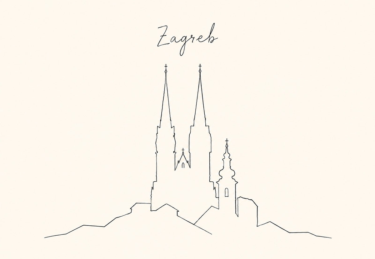 Kathedraal met twee torens (Liggend)