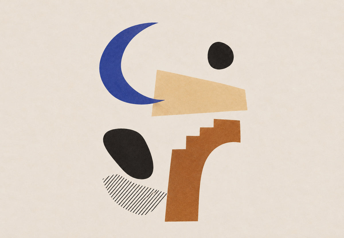 Luna crescente e arco ocra (Orizzontale)