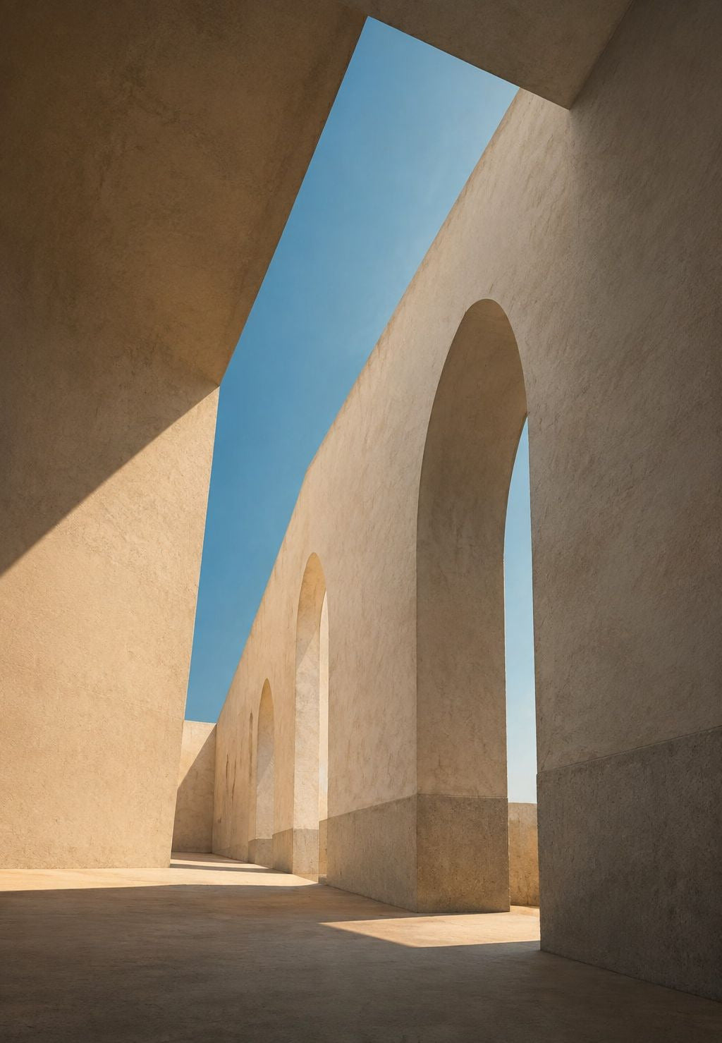 Hilera de arcos ocres
