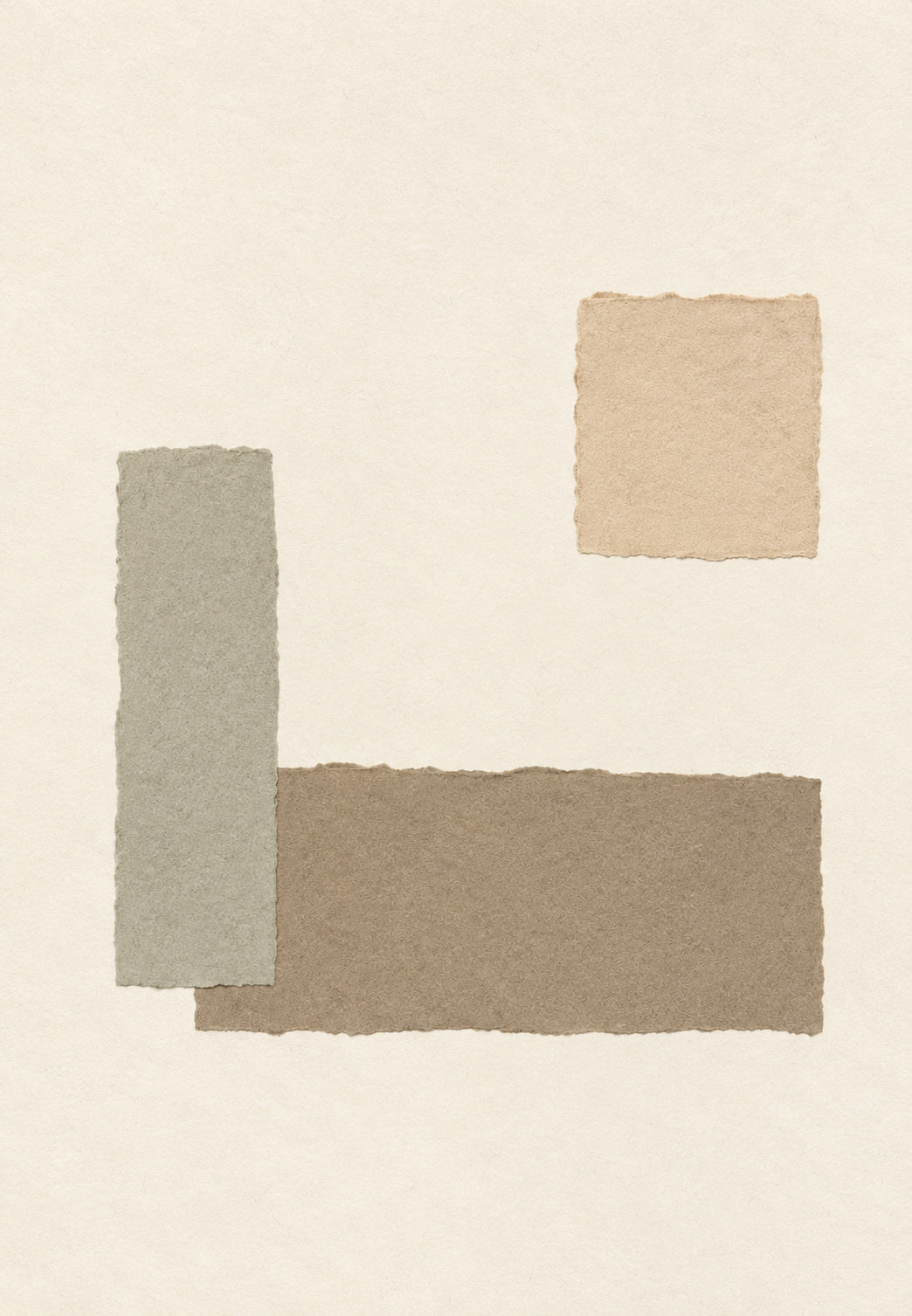 Frammenti di carta strappata in toni neutri