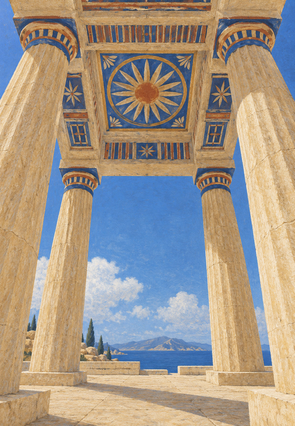 Greece, Columns beneath a Starry Ceiling