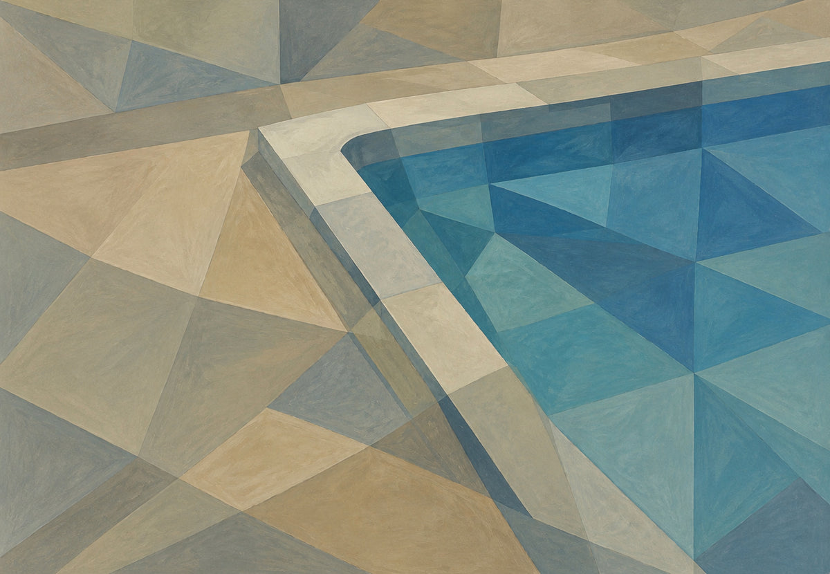 Die blaue Ecke des Pools (Querformat)