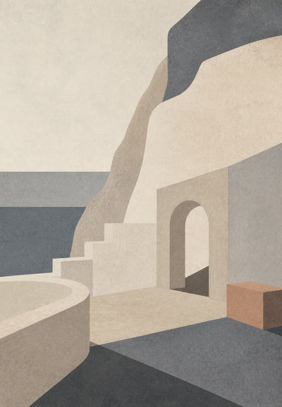 Die weiße Treppe am Meer