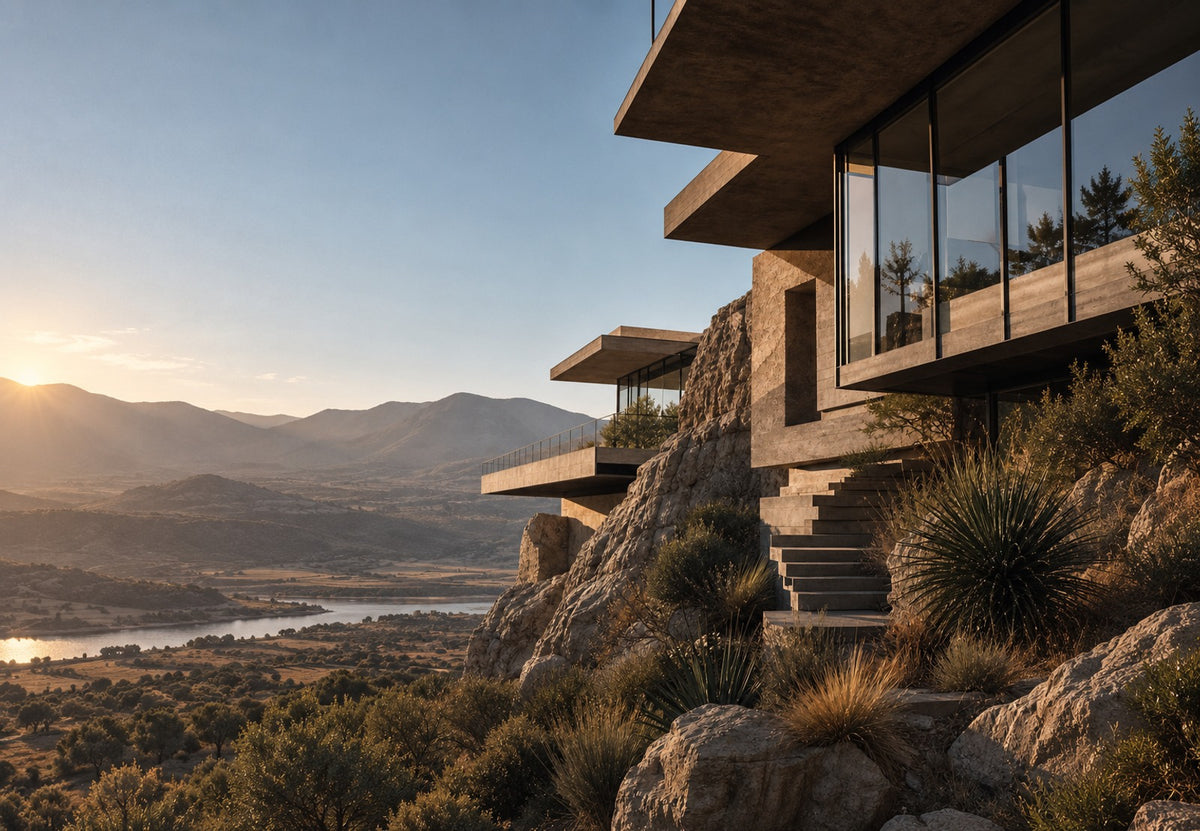 The house on the cliff edge (Landscape)