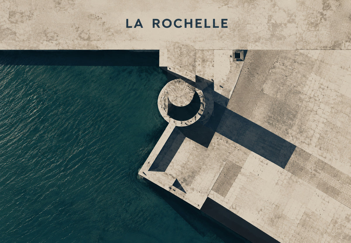 La Rochelle von oben (Querformat)