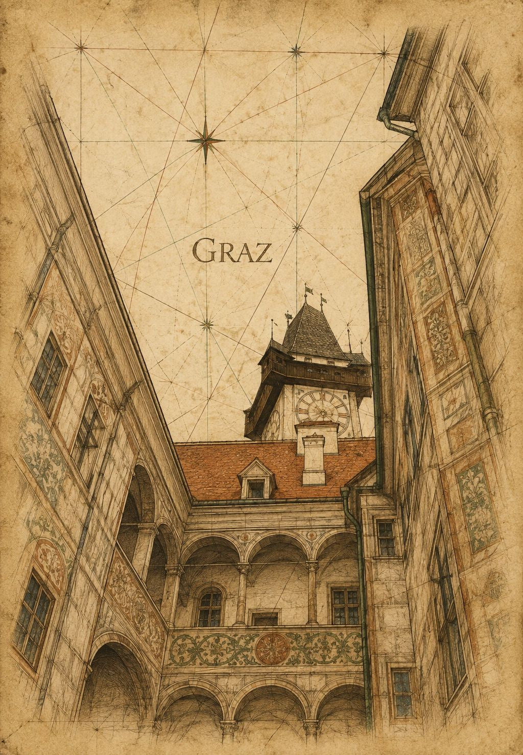 Der Uhrturm von Graz