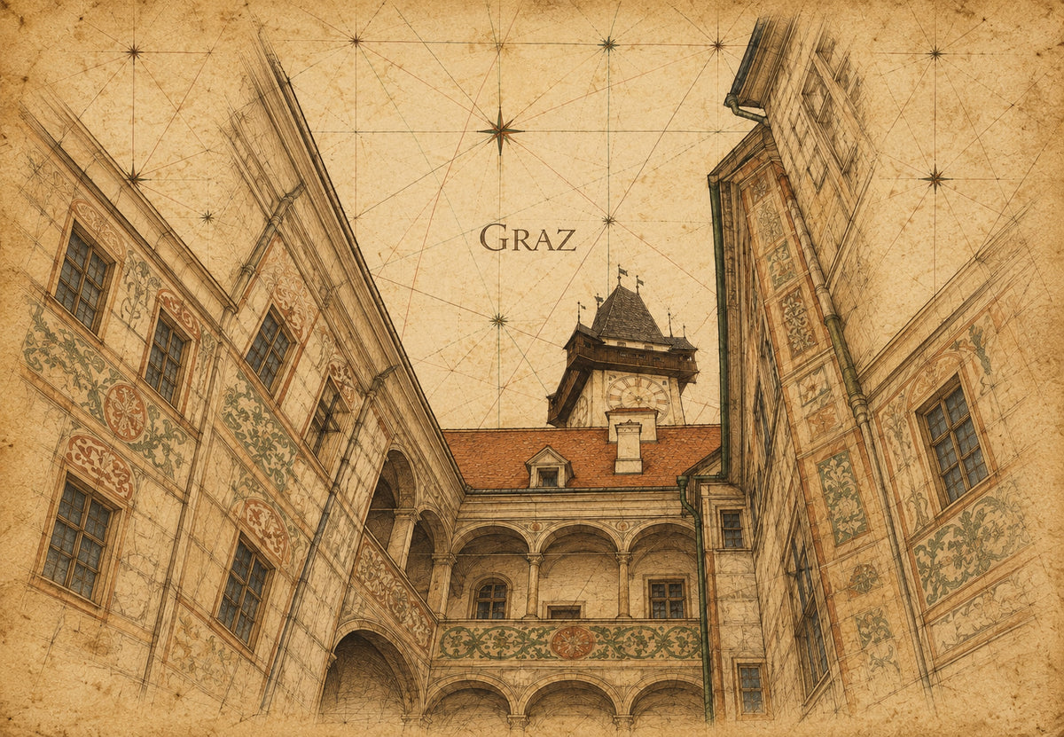 Der Uhrturm von Graz (Querformat)
