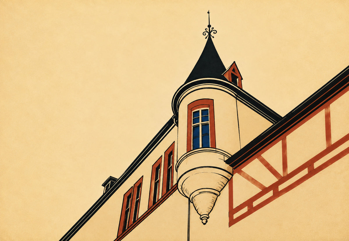 The Half-Timbered Turret of Metz (Landscape)