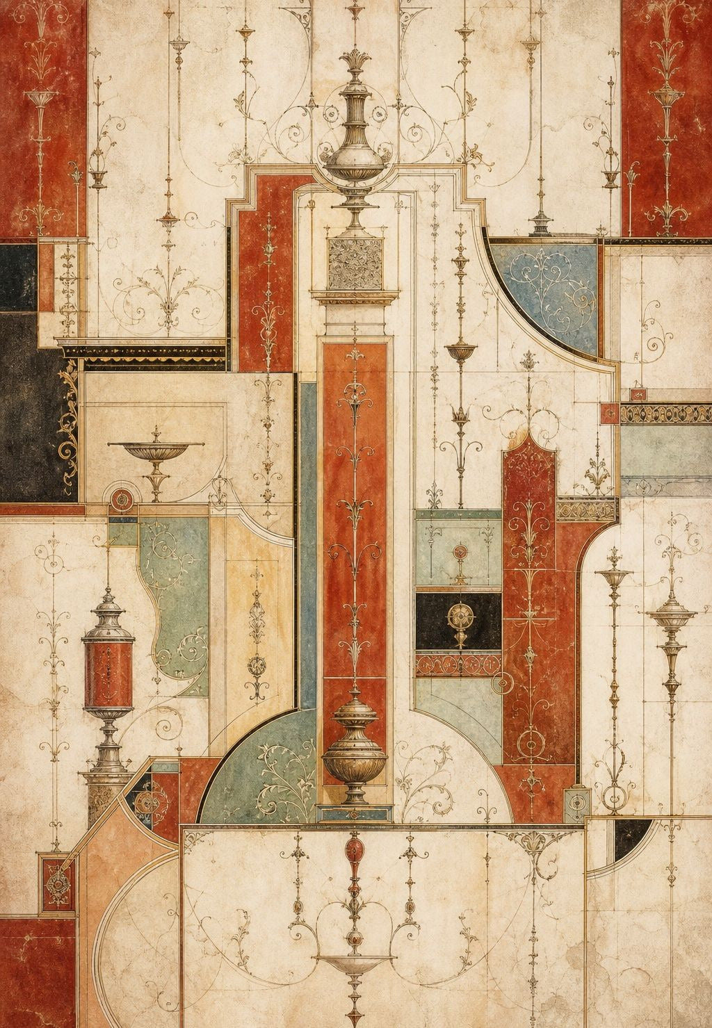 Il decoro murale a candelabri