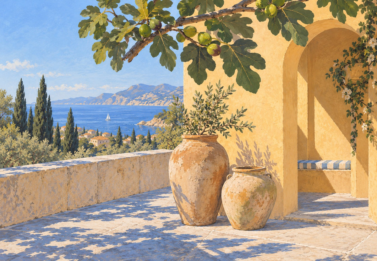 Le patio aux deux jarres (Paysage)