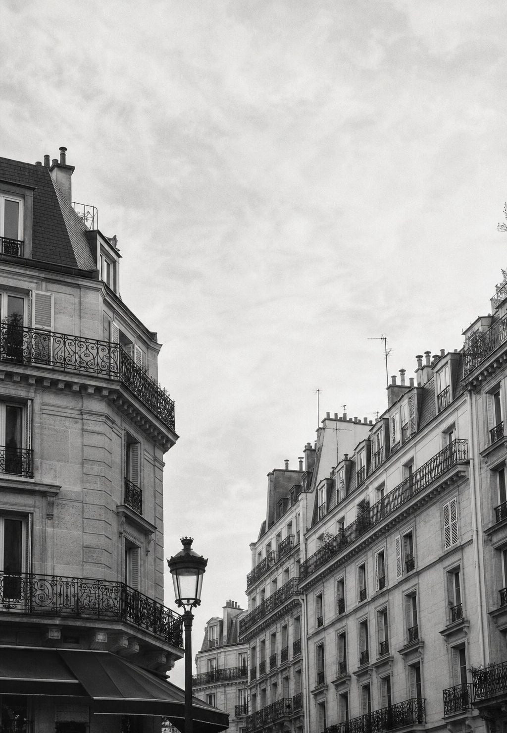 Streetlamp and Paris Rooftops