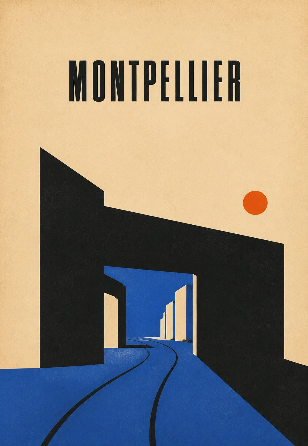 Montpellier, der Straßenbahnbogen