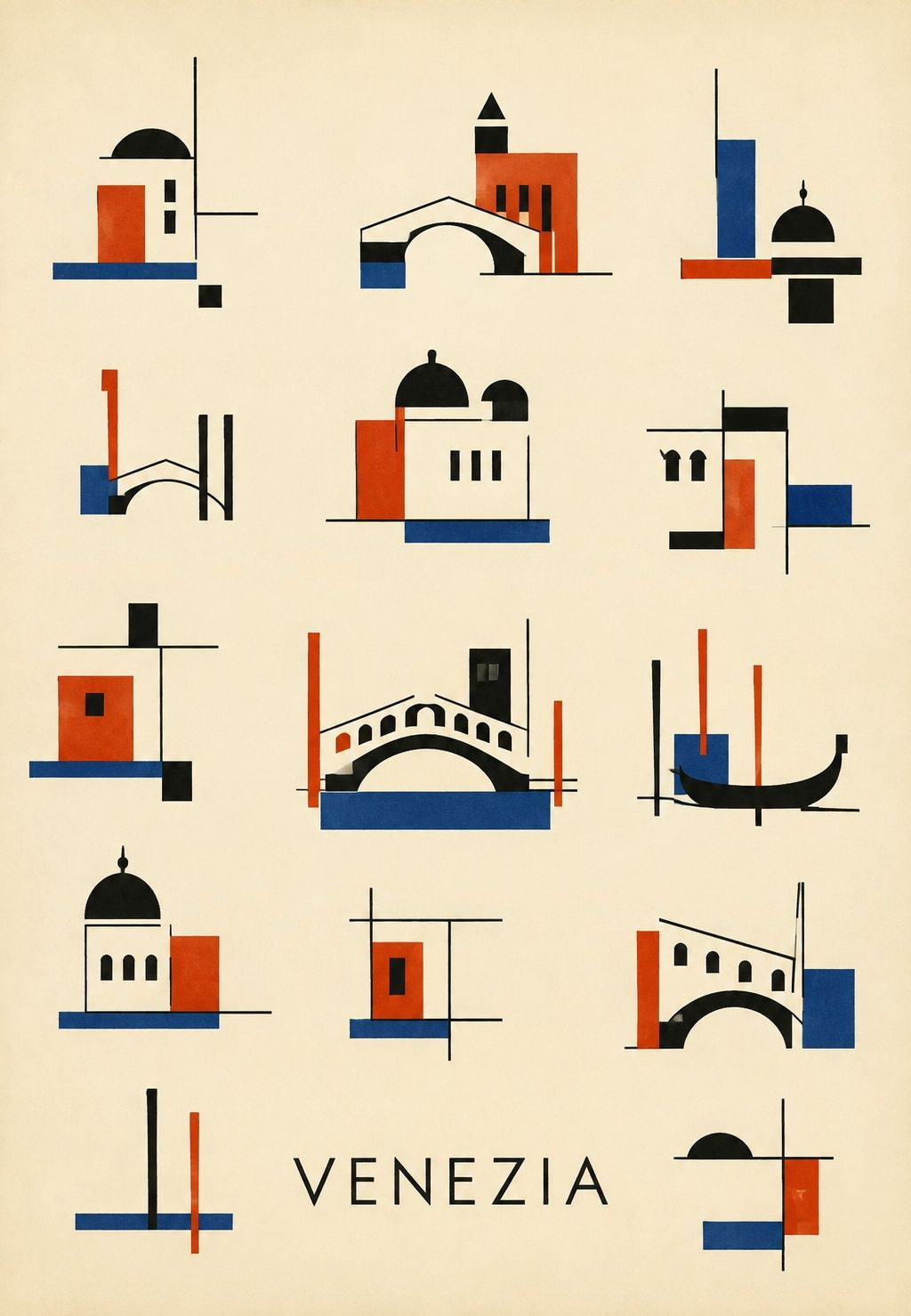Bridges, Domes and Gondola of Venice