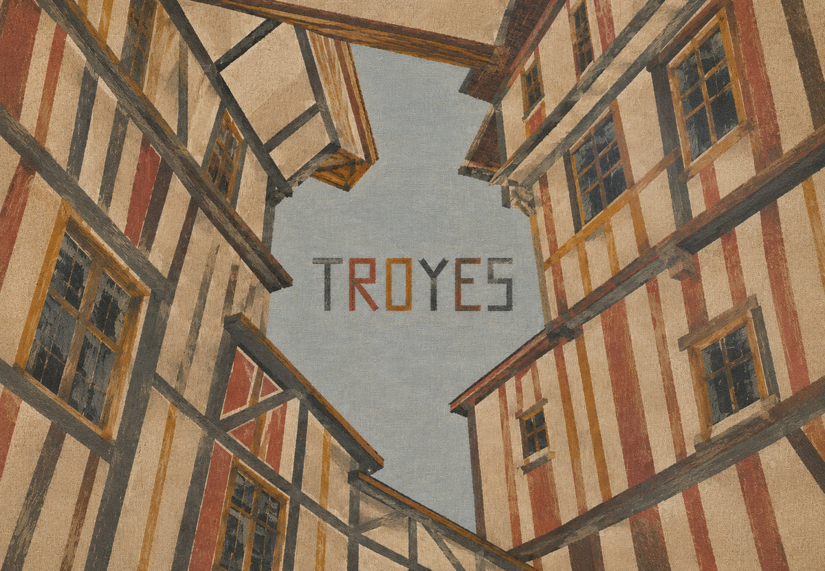 Half-timbered Alley in Troyes (Landscape)