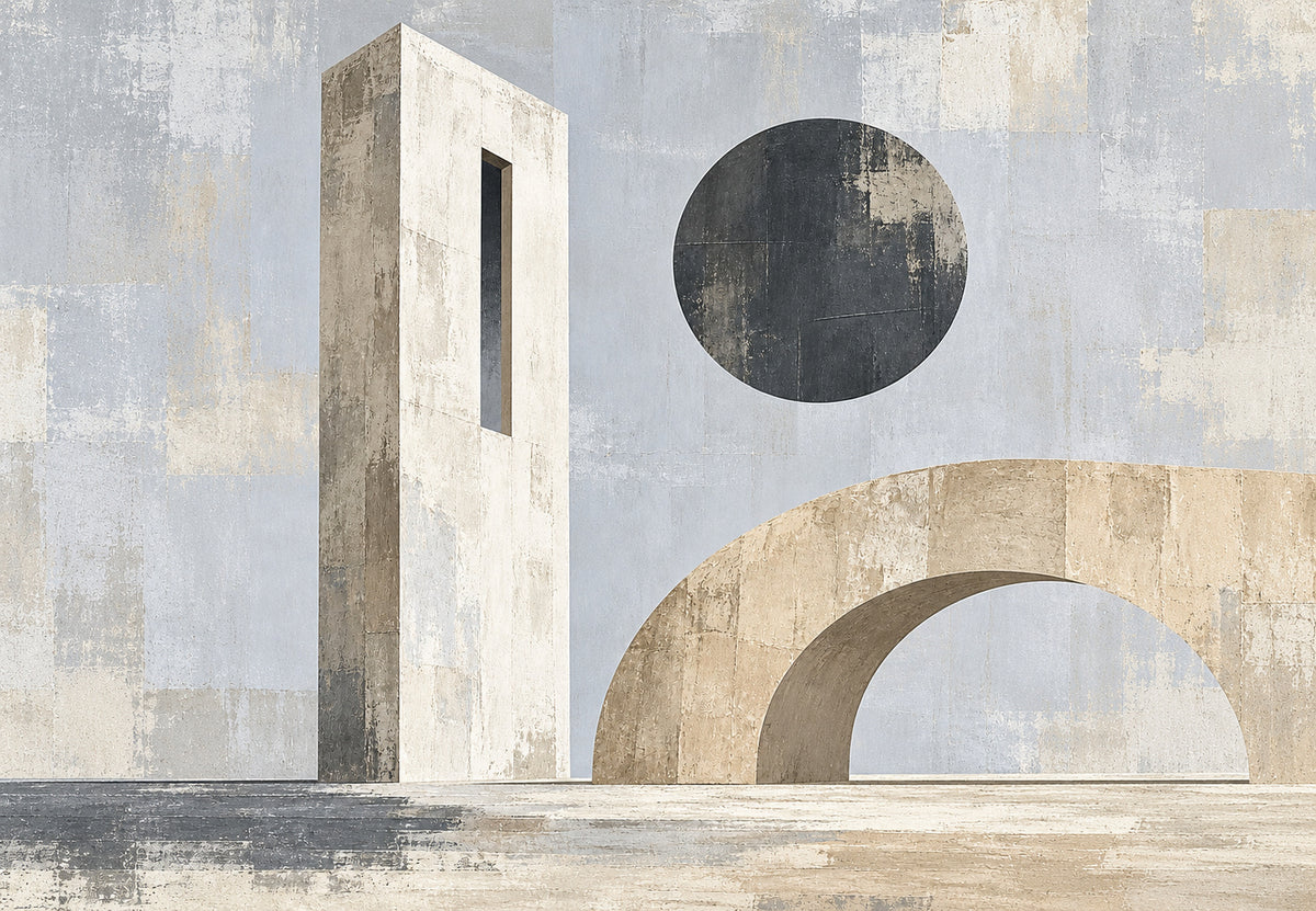 Tower, Black Circle and Stone Arch (Landscape)