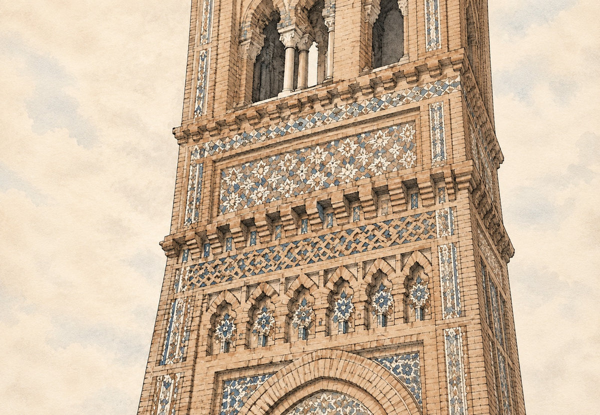 La torretta di ceramica di Saragozza (Orizzontale)