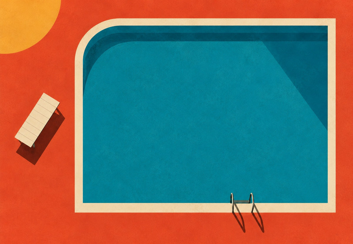 Lounger by the Pool (Landscape)