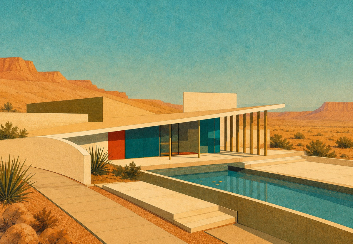 The white villa in the desert (Landscape)