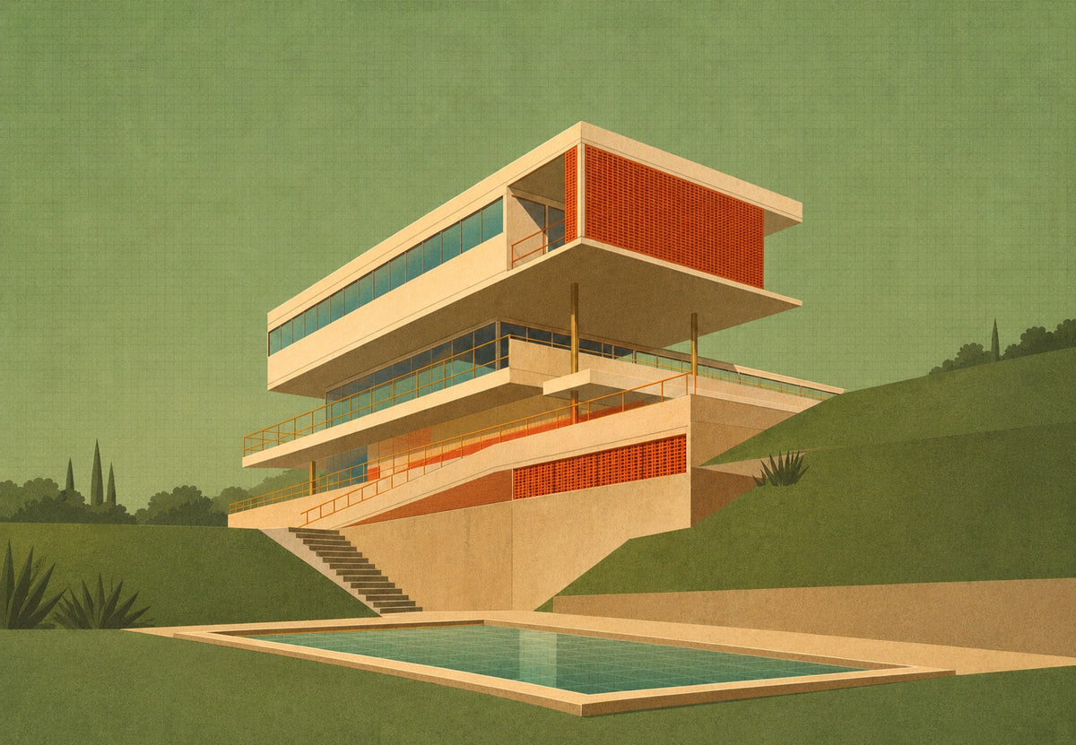 Schwimmbad der Villa Neutra (Querformat)