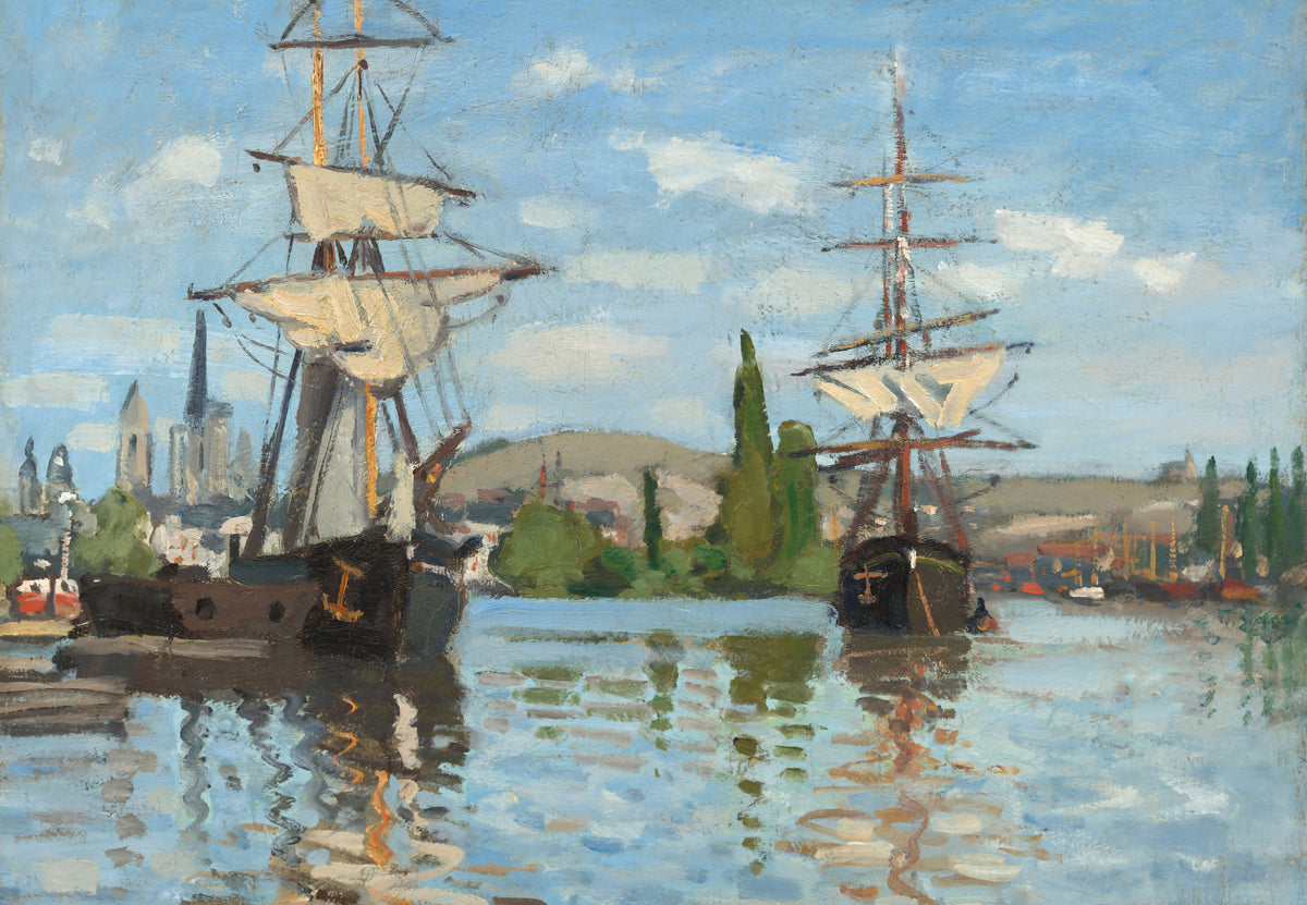 Schiffe auf der Seine bei Rouen