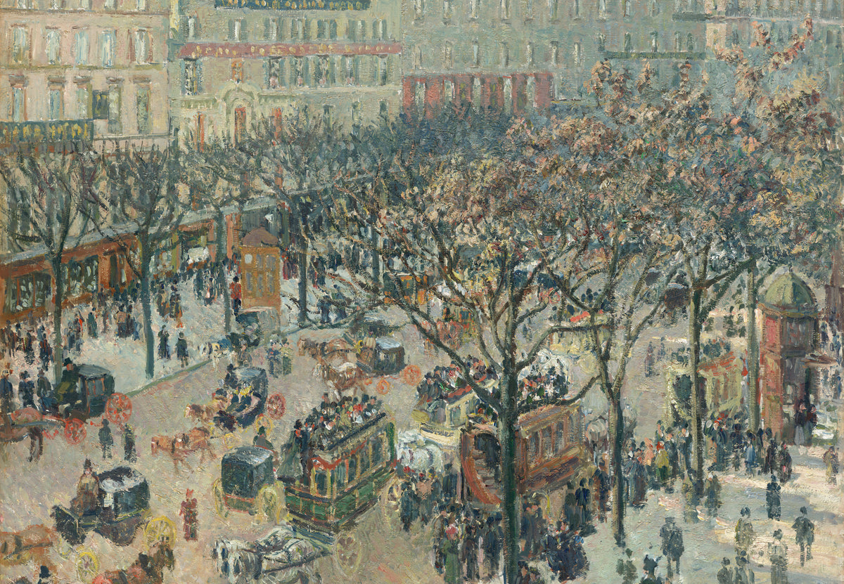 Boulevard des Italiens, morgon, solsken