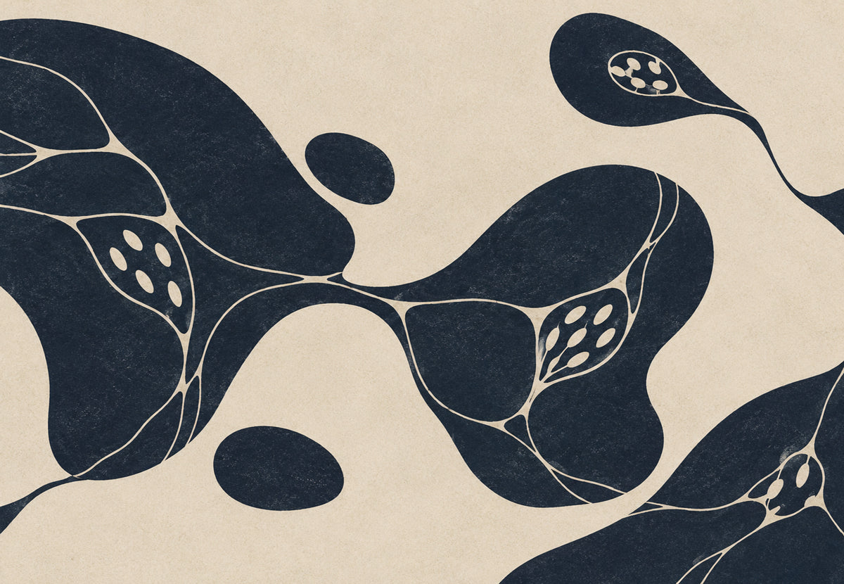 Navy Ink Cells (Landscape)